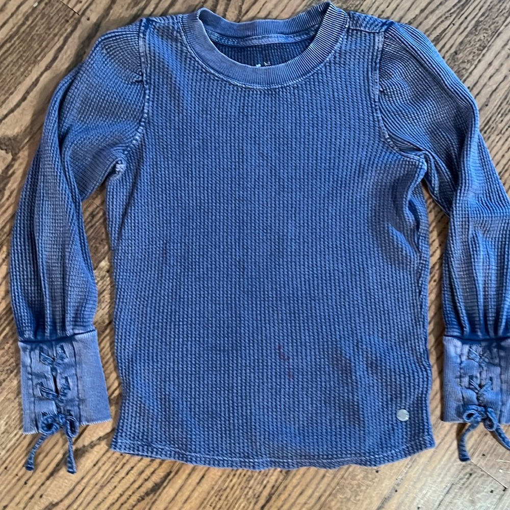 Justice girls size 10 long sleeve waffle shirt